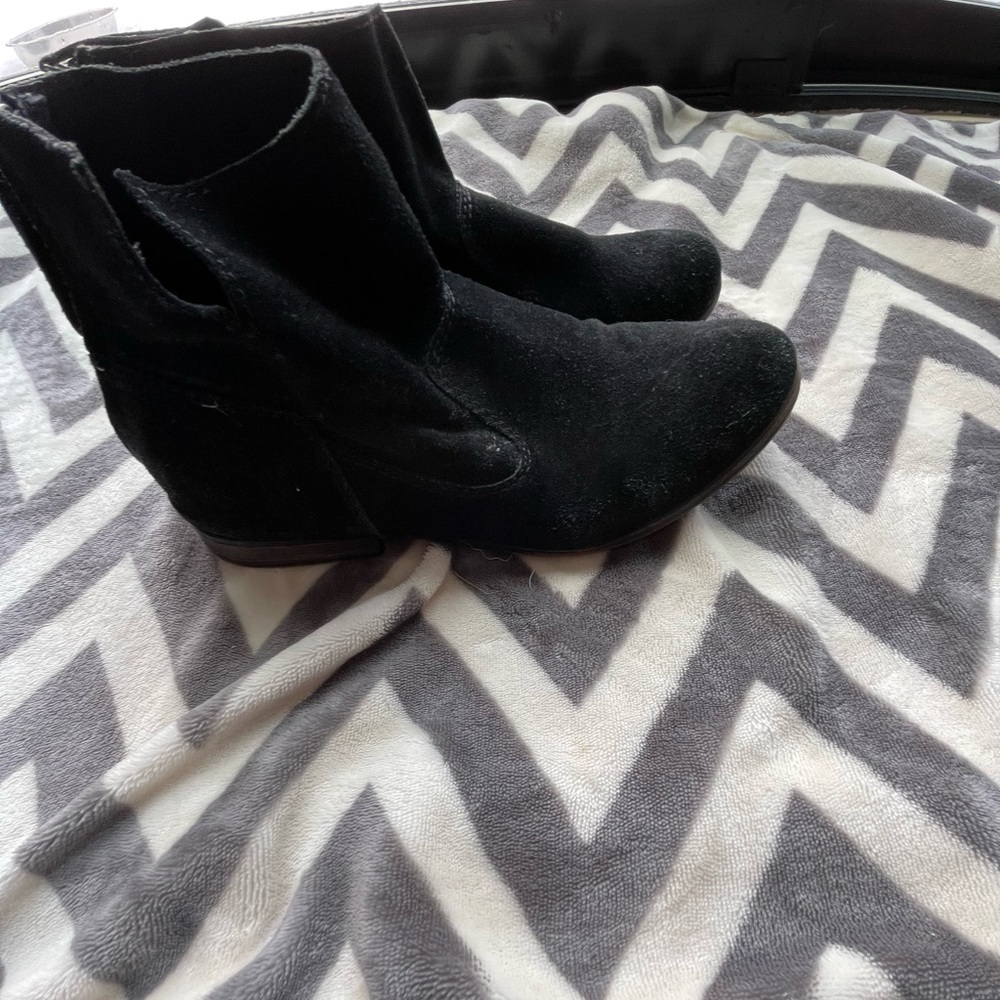 steve madden suede zip ankle booties